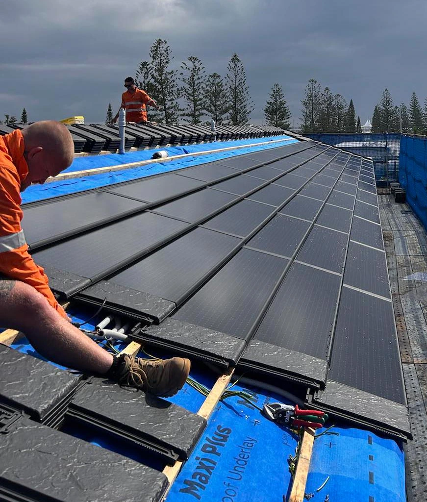 olt solar tiles installed by Solar install Co professional installer | Image for the Volt Solar Tiles service page.